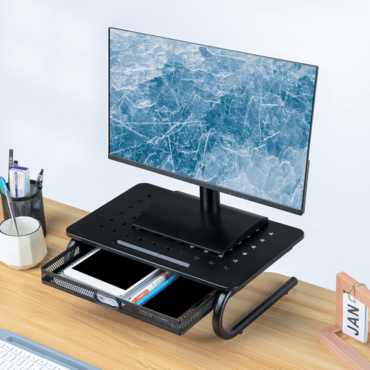Zimilar U shaped Monitor Stand with Drawer