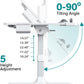 White height adjustable laptop bed stand