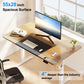 WOKA Electric Height Adjustable Electric Standing Desk, 55 x 28 Inch Sit Stand Desk with Memory Controllers, Stand up Desk for Home Office, Oak and Black Tabletop WD104-W51