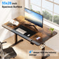 WOKA Electric Height Adjustable Electric Standing Desk, 55 x 28 Inch Sit Stand Desk with Memory Controllers, Stand up Desk for Home Office, Rustic Brown and Black Tabletop WD104-B31