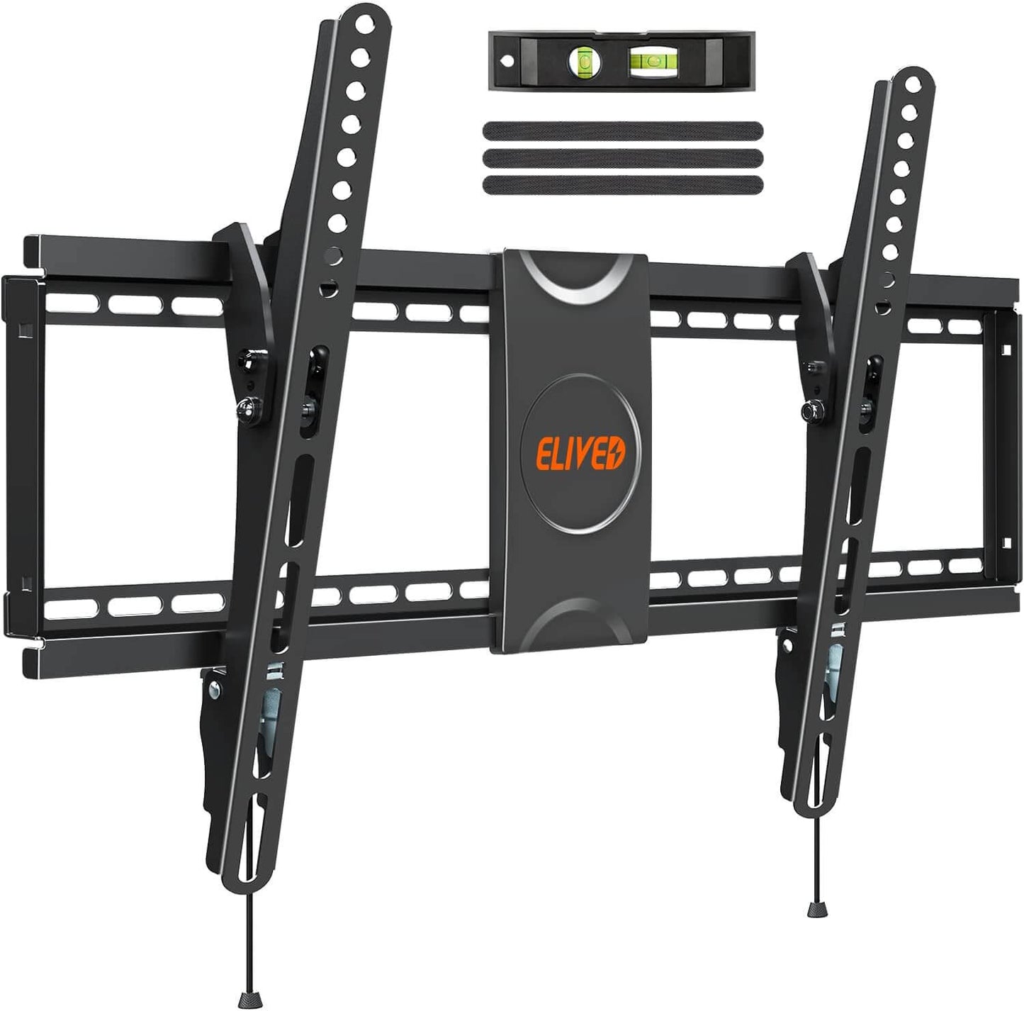 Tilting Wall Mount for Most 37-75 Inch Flat Screen Curved TVs, Universal Tilt TV Mount fits 16”, 18”, 24” Studs, Low Profile Bracket Max VESA 600x400mm