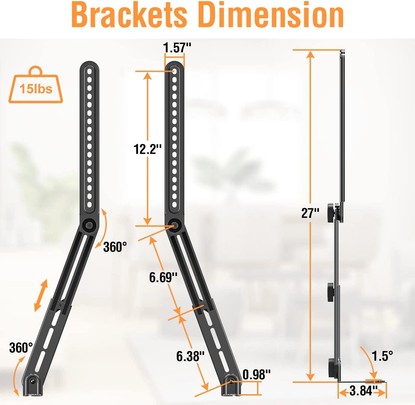 Smatto Soundbar Mount Sound Bar TV Bracket