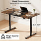 WOKA Electric Height Adjustable Electric Standing Desk, 55 x 28 Inch Sit Stand Desk with Memory Controllers, Stand up Desk for Home Office, Rustic Brown and Black Tabletop WD104-B31