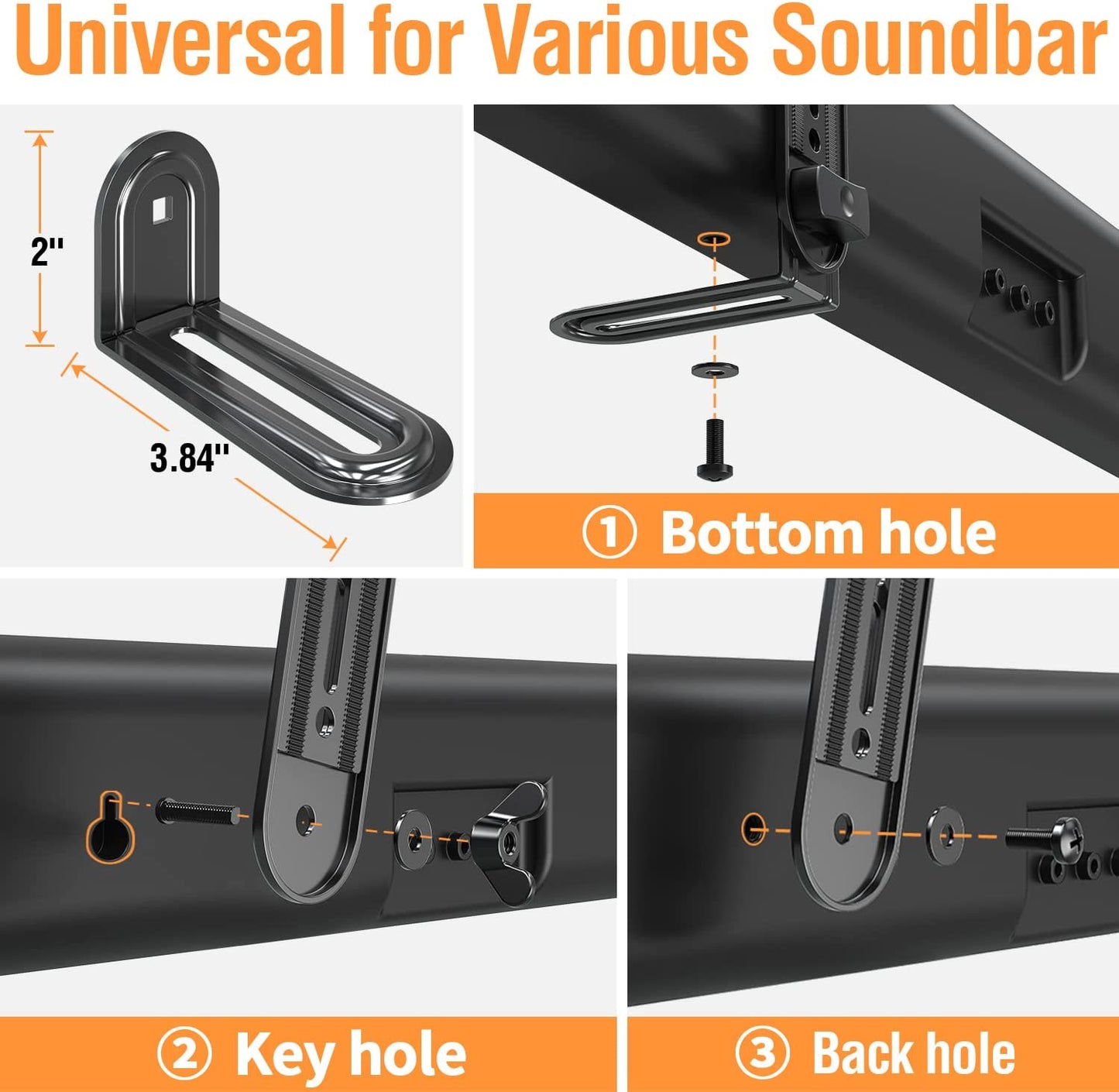 Smatto Soundbar Mount Sound Bar TV Bracket