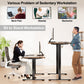 WOKA Electric Height Adjustable Electric Standing Desk, 55 x 28 Inch Sit Stand Desk with Memory Controllers, Stand up Desk for Home Office, Rustic Brown and Black Tabletop WD104-B31