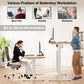 WOKA Electric Height Adjustable Electric Standing Desk, 55 x 28 Inch Sit Stand Desk with Memory Controllers, Stand up Desk for Home Office, Oak and Black Tabletop WD104-W51
