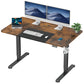 WOKA Electric Height Adjustable Electric Standing Desk, 55 x 28 Inch Sit Stand Desk with Memory Controllers, Stand up Desk for Home Office, Rustic Brown and Black Tabletop WD104-B31