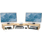 Wooden Dual Monitor Riser