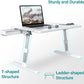 White bed table for laptop