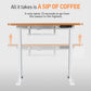 Walnut standing up desk with quick adjustment
