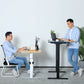 Blue Top motorized standing desk free to sit or stand