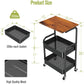 3 Tier Rolling Cart with Lockable Wheels