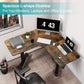 WOKA L Shaped Motorized Corner Standing Desk with Splice Board