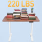 Walnut Top work from home standing desk supports up to 220 lbs.