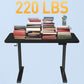 Black standing desk loading up to 220 lbs.