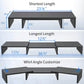 WOKA Black 3 shelf computer monitor stand size