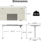 White +Oak 55 inch standing desk