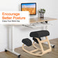 encourage better posture with a kneeling chair Black