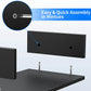 WOKA Black 3 shelf computer monitor stand easy assembly