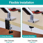 Single Arm monitor desk arm with C-clamp and grommet mounting
