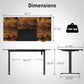 Rustic Brown + Black 55'' motorized standing desk
