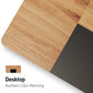Deep Oak + Black standing desk with quality tabletop