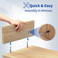WOKA Natural 3 Shelf computer monitor stand easy assembly