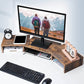 WOKA Rust Brown 3 Shelf computer monitor stand