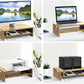 2 Tier Wooden Monitor Riser with Storage