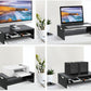 2 Tier Wooden Monitor Riser with Storage