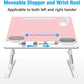 pink bed table for laptop